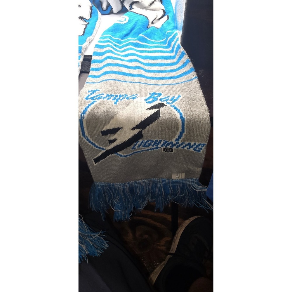 Tampa Bay Lightning Scarf Blue Gray White NHL Hockey Fan Apparel